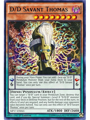 D/D Savant Thomas - MP17-EN065 - Rare 1st Edition
