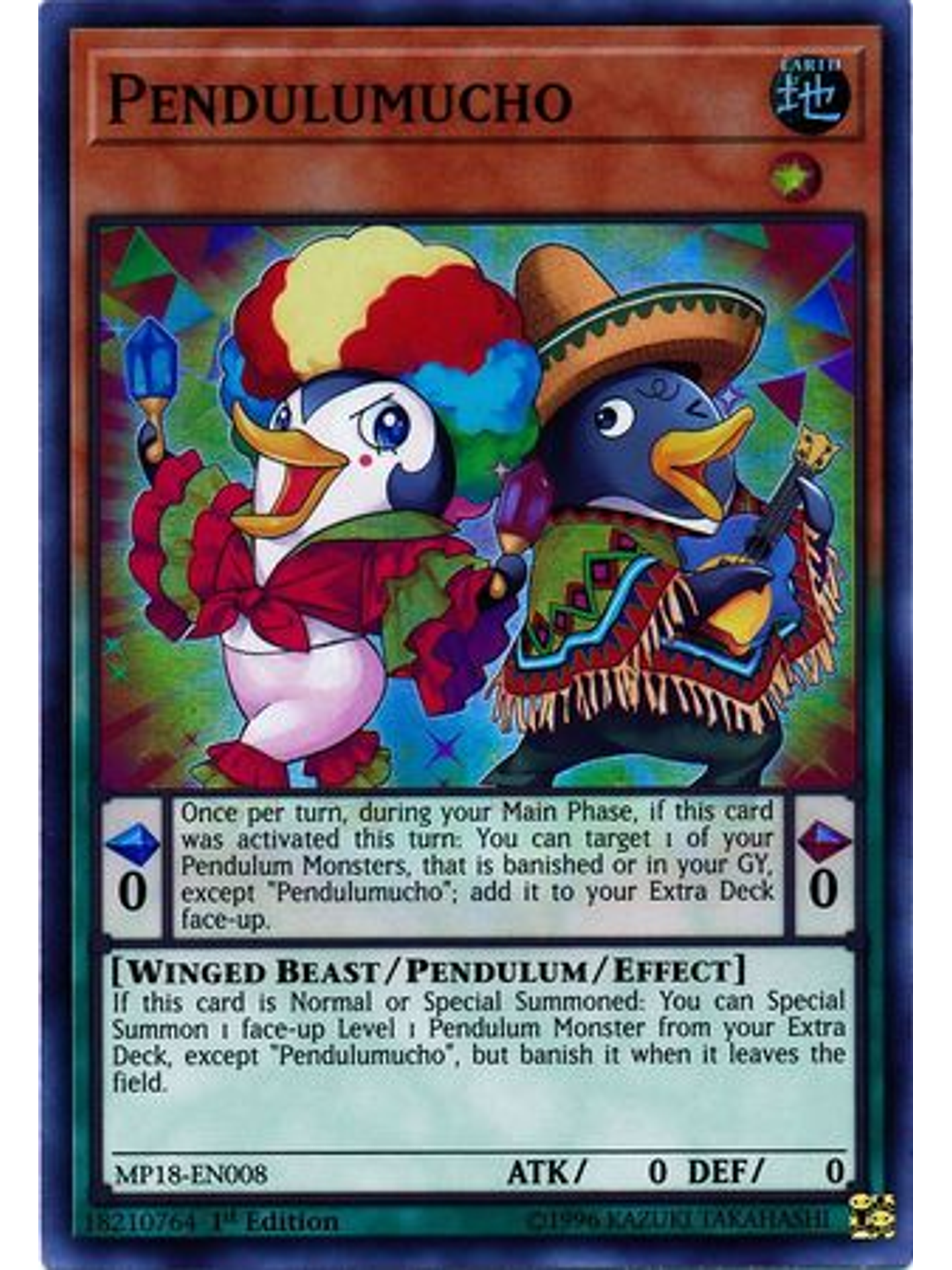 Pendulumucho - MP18-EN008 - Super Rare 1st Edition 1