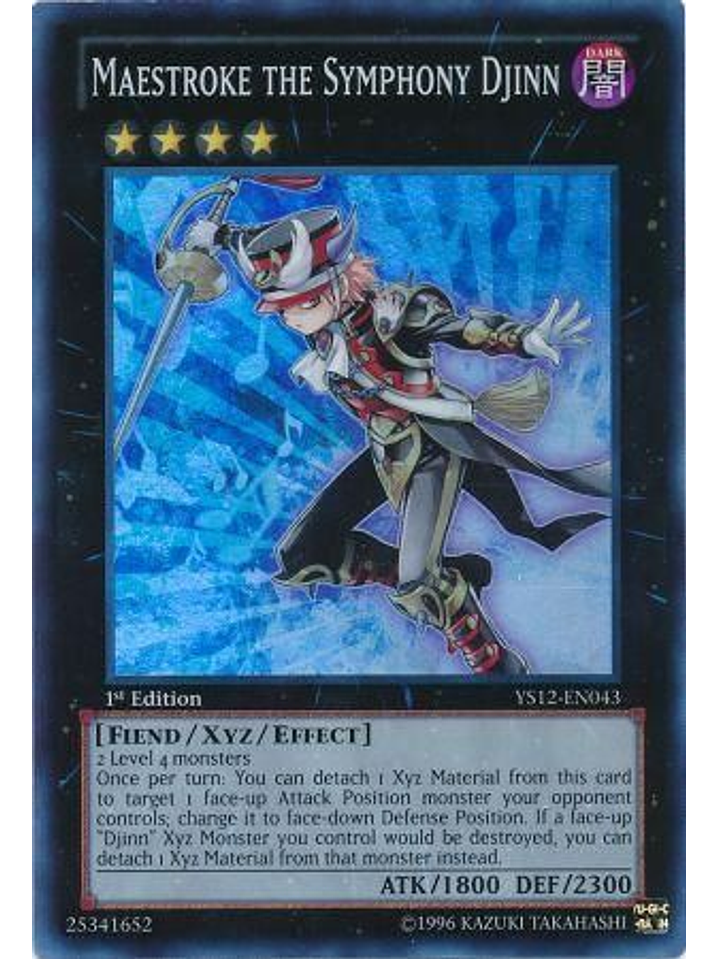 Maestroke the Symphony Djinn - YS12-EN043 - Super Rare 1st Edition 1