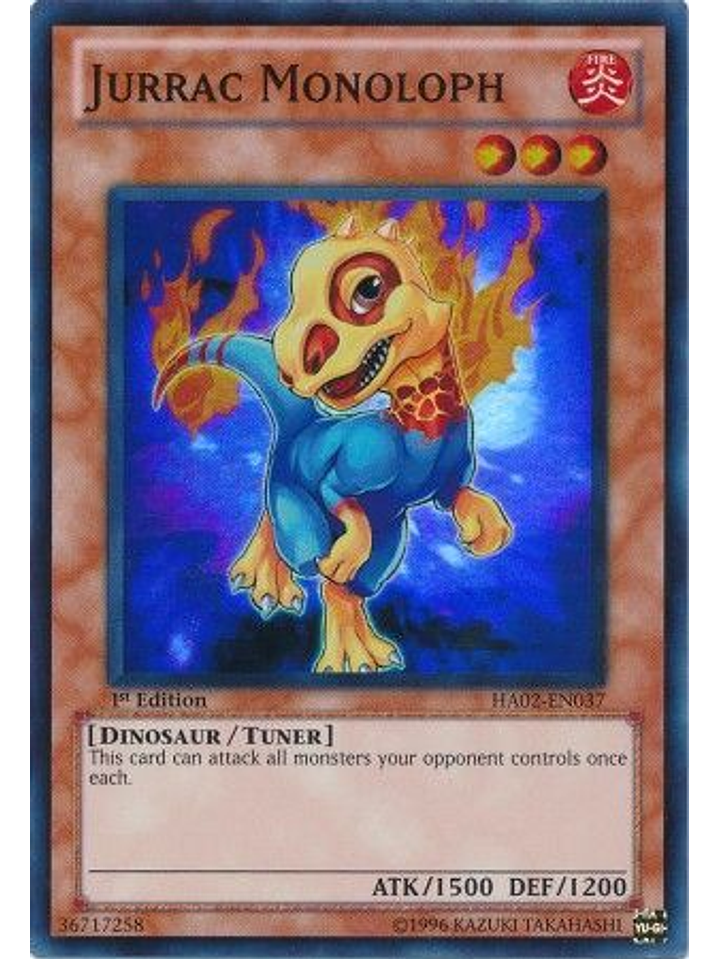 Jurrac Monoloph - HA02-EN037 - Super Rare 1st Edition 1