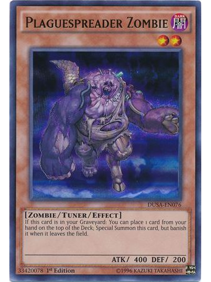 Plaguespreader Zombie - DUSA-EN076 - Ultra Rare 1st Edition 1