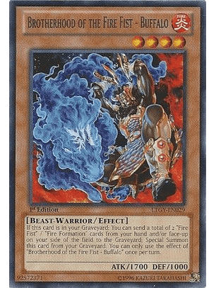 Brotherhood of the Fire Fist - Buffalo - LTGY-EN029 - Rare 1st Edition