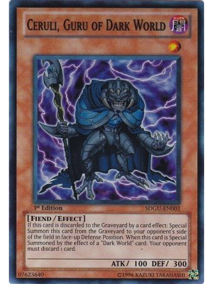 Ceruli, Guru of Dark World - SDGU-EN003 - Super Rare 1st Edition 1