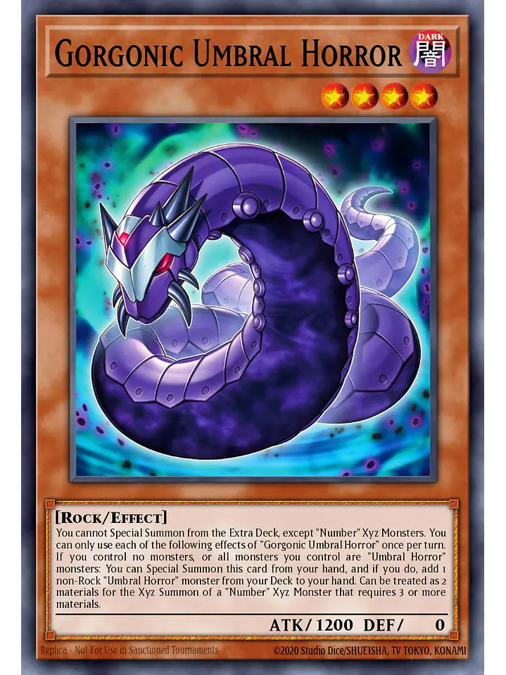 Gorgonic Umbral Horror - BETB-EN007 - Secret Rare 1st Edition 1