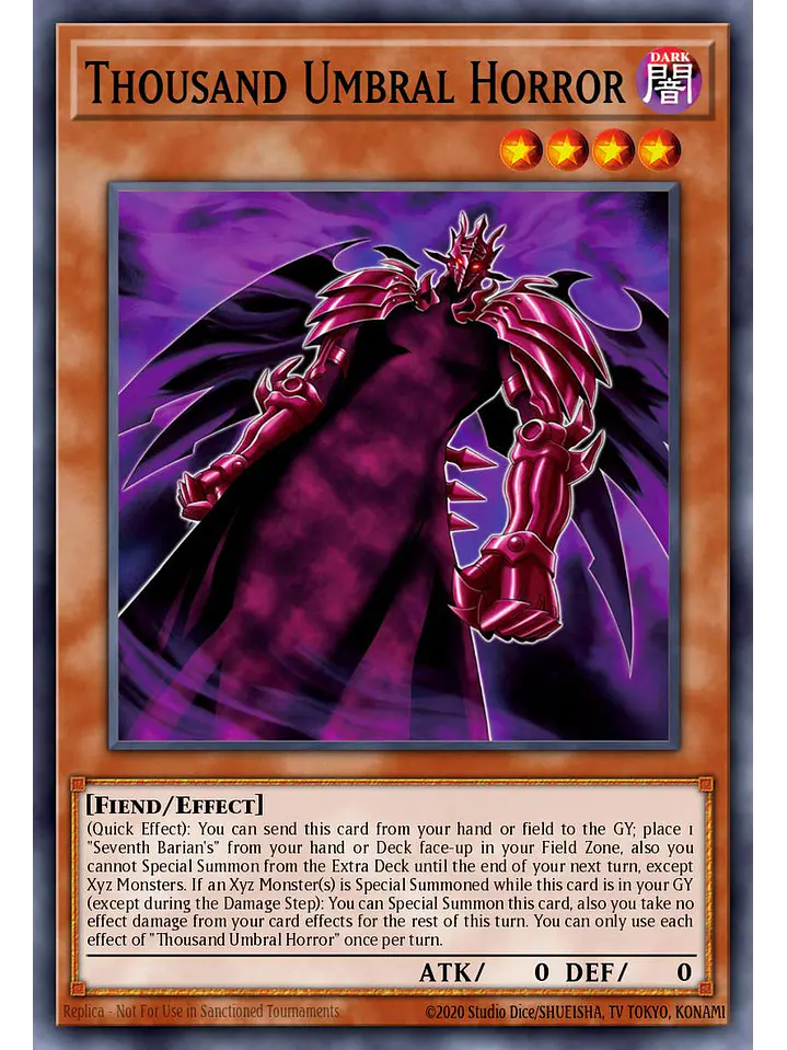 Thousand Umbral Horror - BETB-EN008 - Super Rare 1st Edition 1