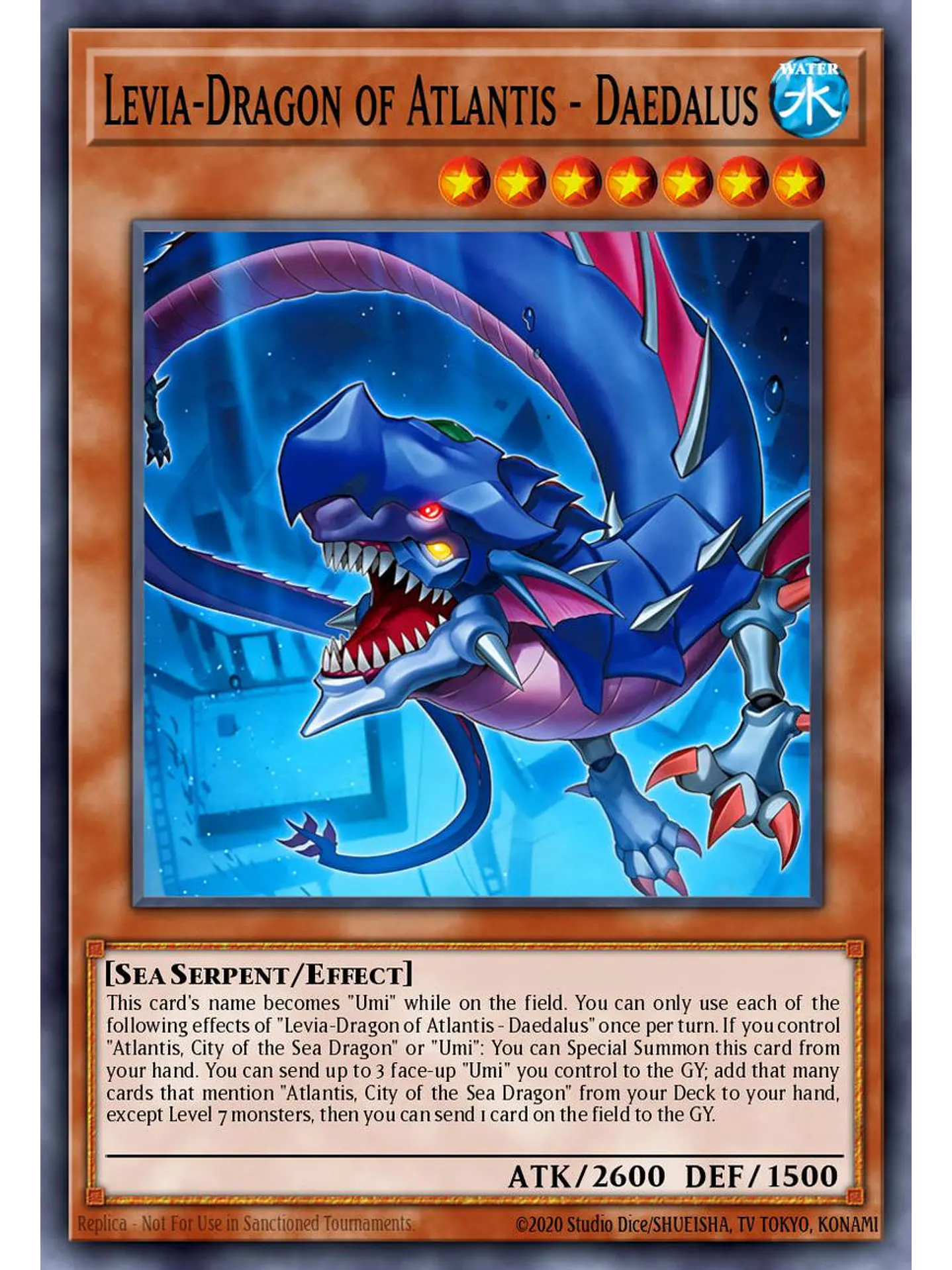 Levia-Dragon of Atlantis - Daedalus - BETB-EN013 - Secret Rare 1st Edition 1