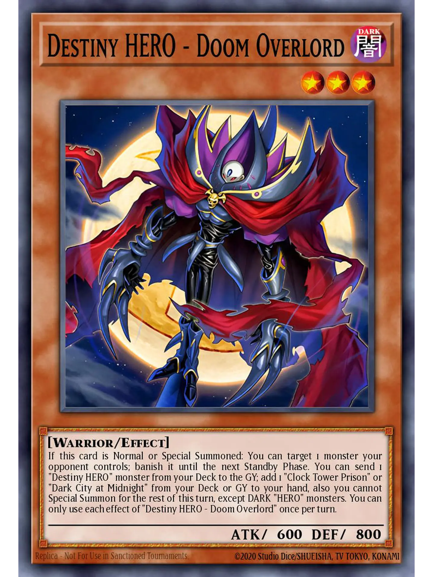 Destiny HERO - Doom Overlord - BETB-EN022 - Ultra Rare 1st Edition 1