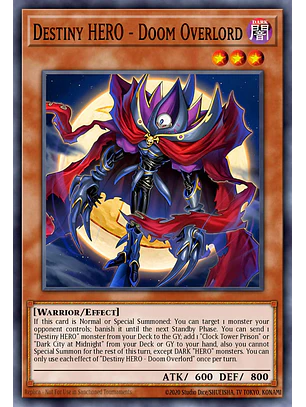 Destiny HERO - Doom Overlord - BETB-EN022 - Ultra Rare 1st Edition
