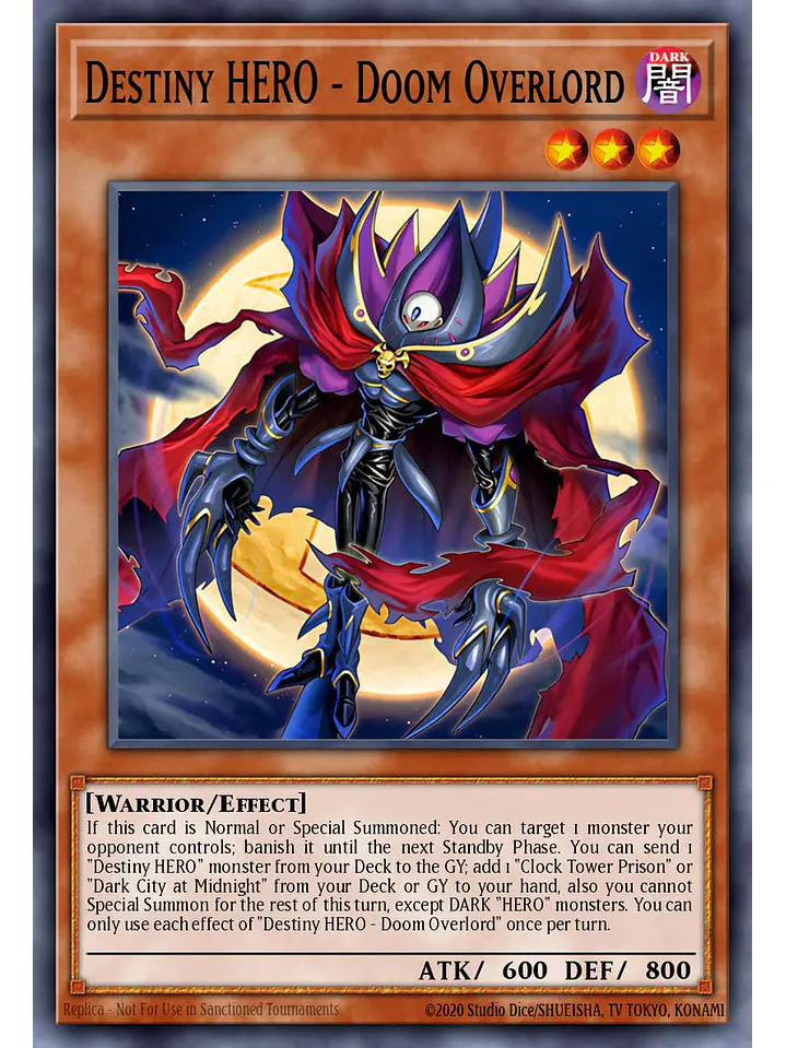 Destiny HERO - Doom Overlord - BETB-EN022 - Ultra Rare 1st Edition 1
