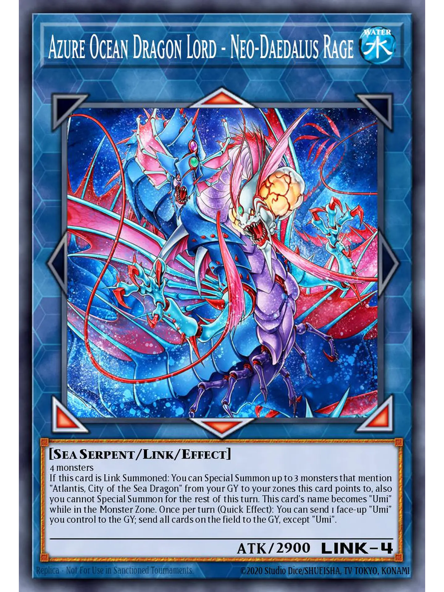 Azure Ocean Dragon Lord - Neo-Daedalus Rage - BETB-EN046 - Ultra Rare 1st Edition 1