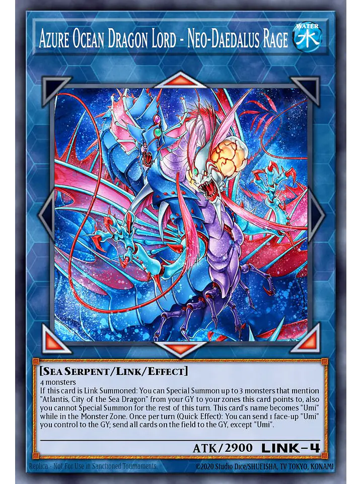 Azure Ocean Dragon Lord - Neo-Daedalus Rage - BETB-EN046 - Ultra Rare 1st Edition 1