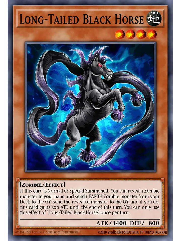 Long-Tailed Black Horse - BETB-EN097 - Common 1st Edition 1