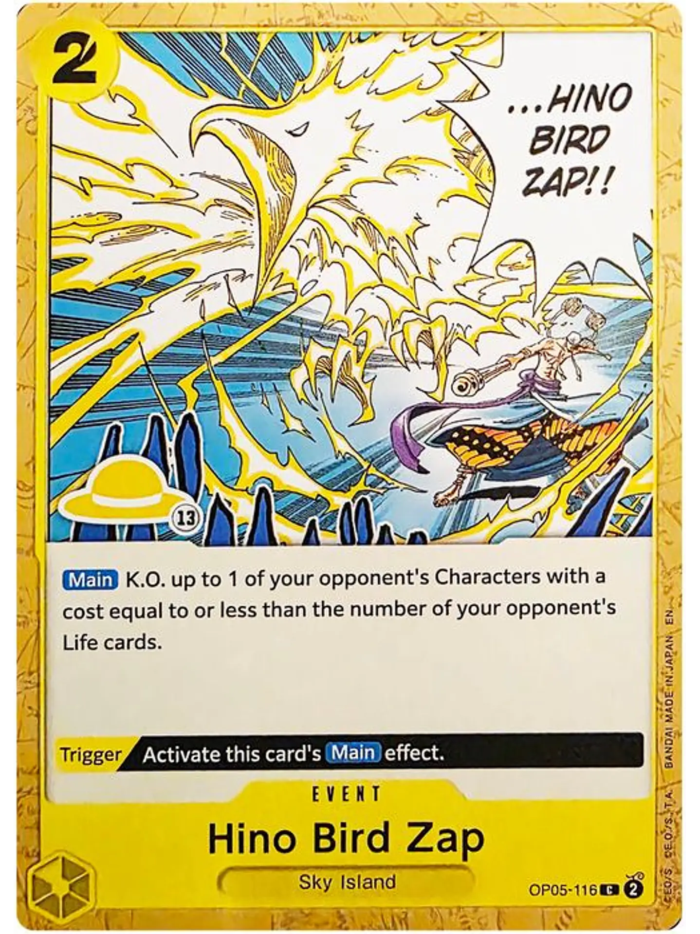 OP05-116 C Hino Bird Zap (Luffy Deck) 1