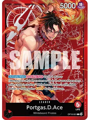 OP16-001 L Portgas.D.Ace (Ace Deck)