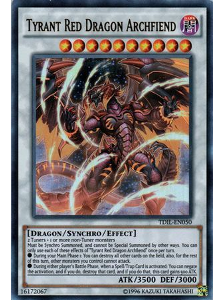 Tyrant Red Dragon Archfiend - TDIL-EN050 - Ultra Rare Unlimited 1
