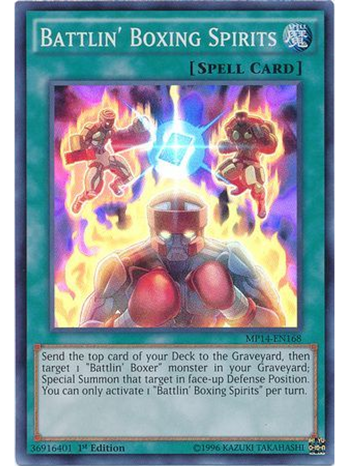 Battlin' Boxing Spirits - MP14-EN168 - Super Rare 1st Edition 1