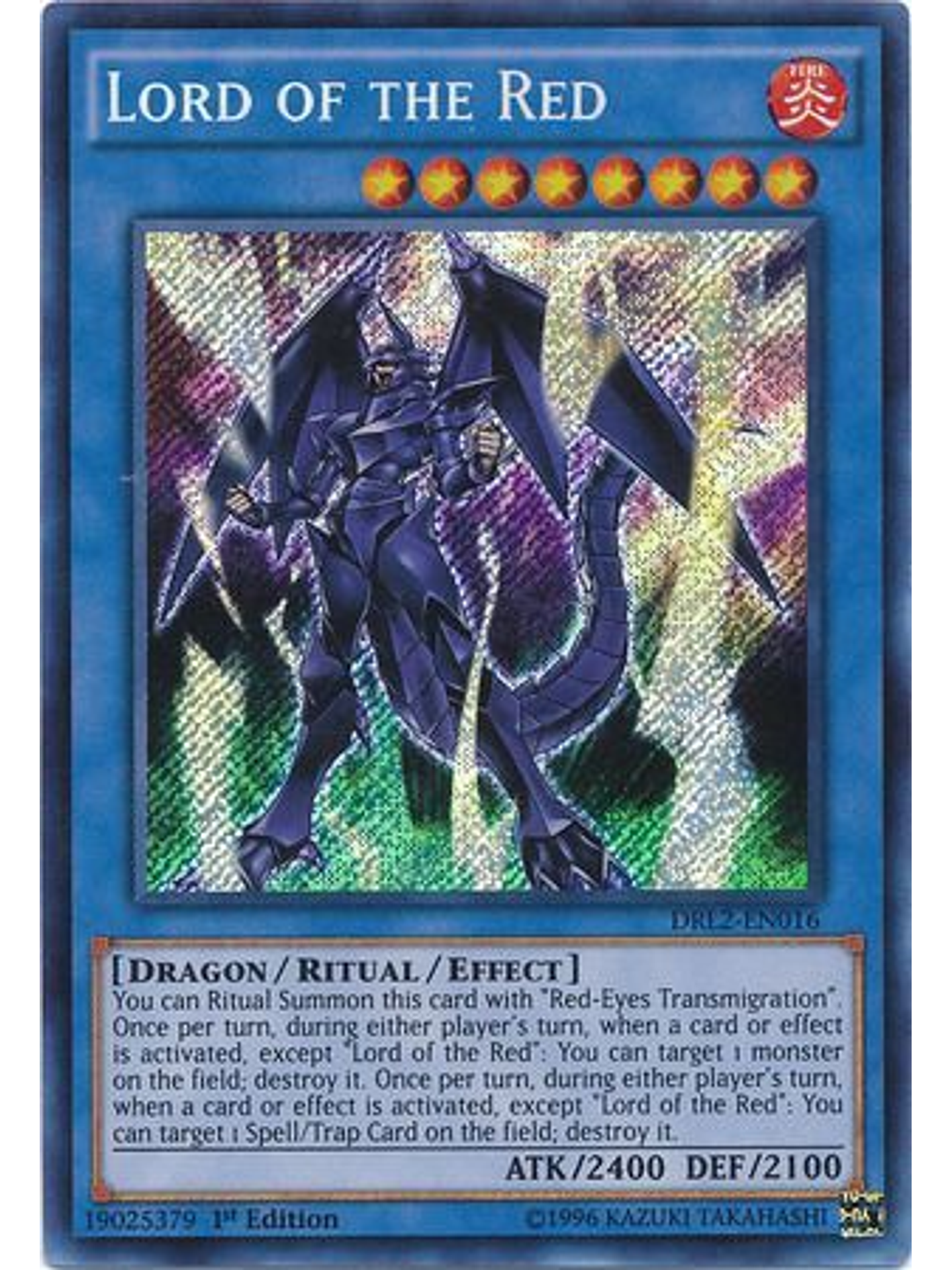 Lord of the Red - DRL2-EN016 - Secret Rare 1st Edition 1