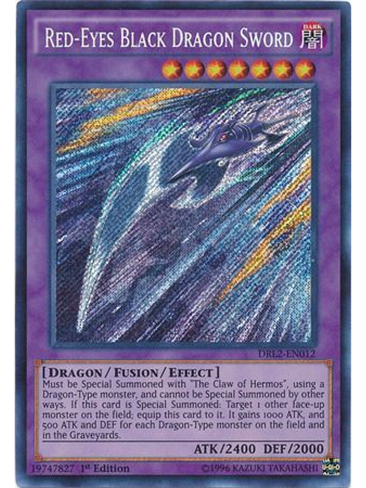 Red-Eyes Black Dragon Sword - DRL2-EN012 - Secret Rare 1st Edition 1