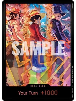 DON--000 (Alternate Art) DON!! Card (Ace, Luffy, Sabo)