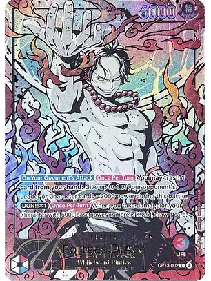OP13-002 (Alternate Art) Portgas.D.Ace