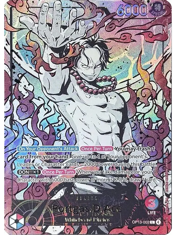 OP13-002 (Alternate Art) Portgas.D.Ace 1