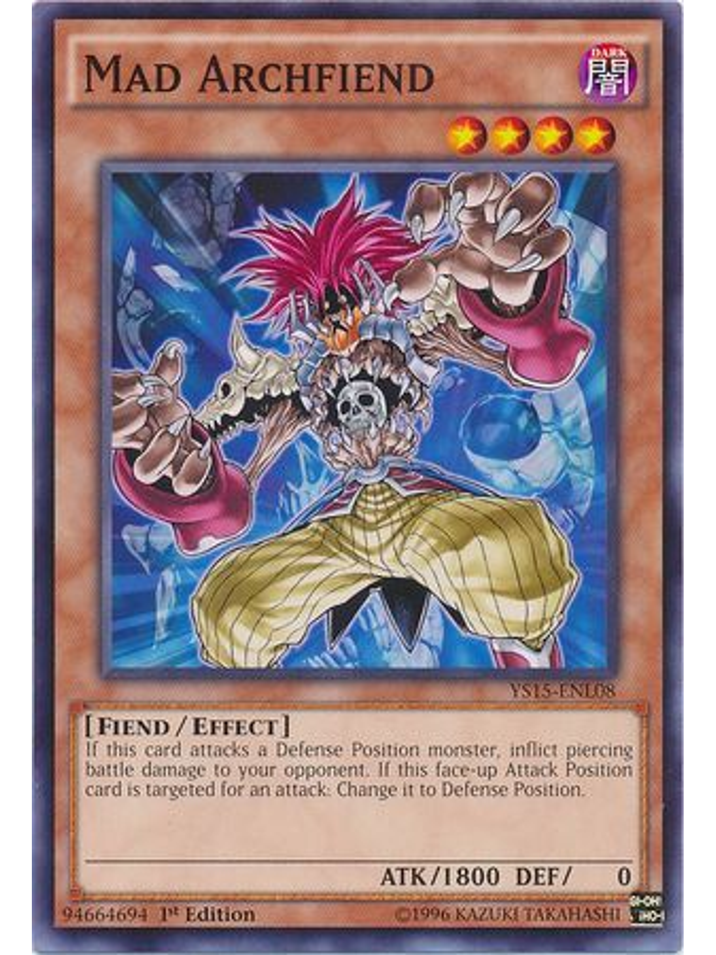 Mad Archfiend - YS15-ENL08 - Common 1st Edition 1