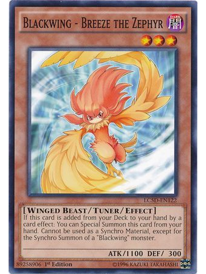 Blackwing - Breeze the Zephyr - LC5D-EN122 - Common 1st Edition 1