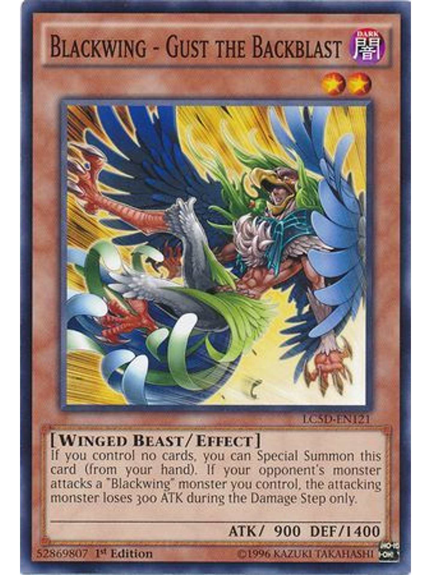 Blackwing - Gust the Backblast - LC5D-EN121 - Common 1st Edition 1