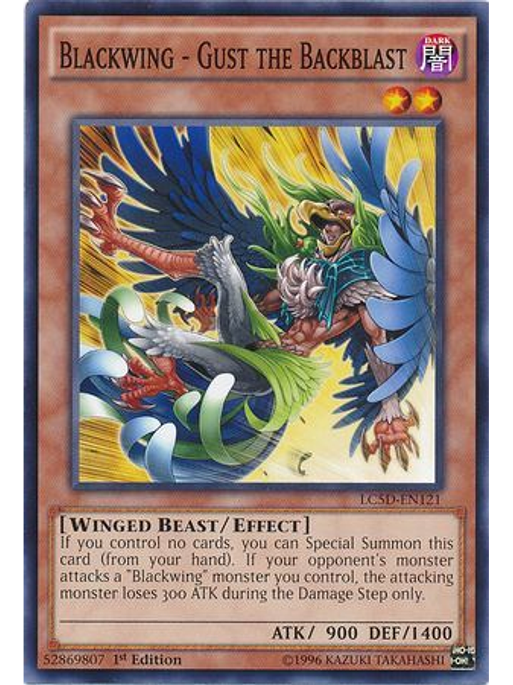 Blackwing - Gust the Backblast - LC5D-EN121 - Common 1st Edition 1