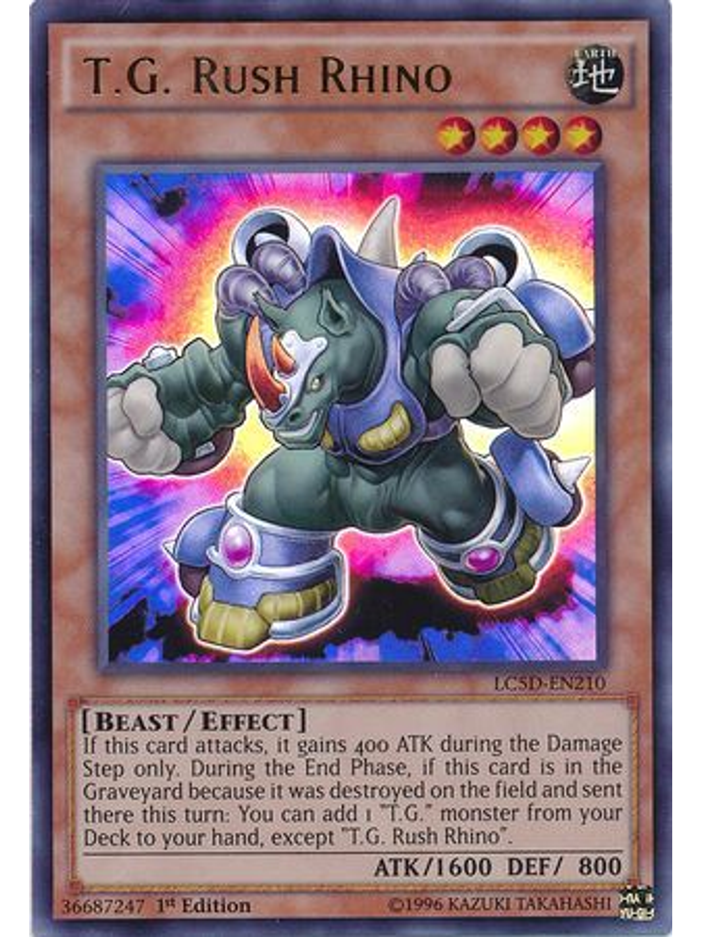 T.G. Rush Rhino - LC5D-EN210 - Ultra Rare 1st Edition 1