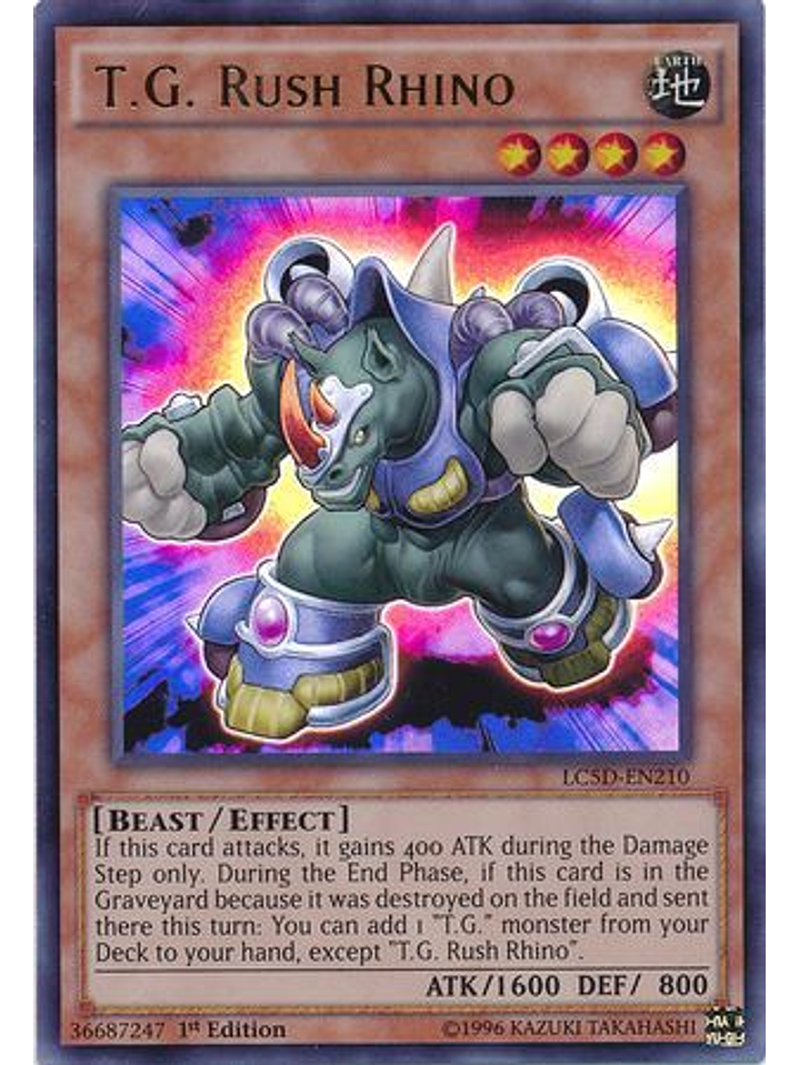 T.G. Rush Rhino - LC5D-EN210 - Ultra Rare 1st Edition 1