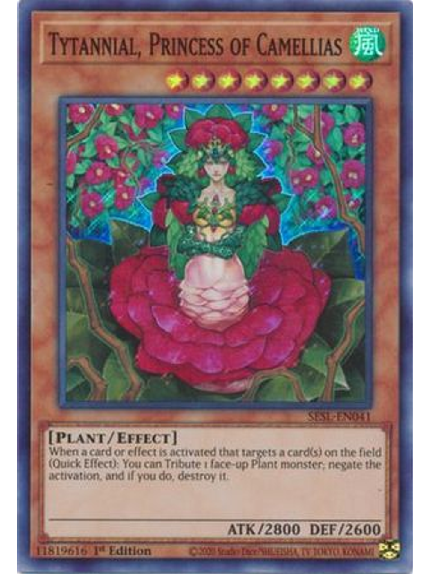 Tytannial, Princess of Camellias - SESL-EN041 - Super Rare 1st Edition 1