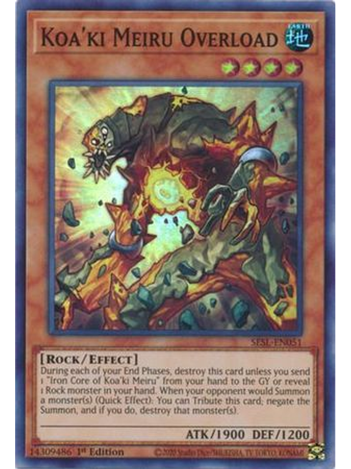 Koa'ki Meiru Overload - SESL-EN051 - Super Rare 1st Edition 1