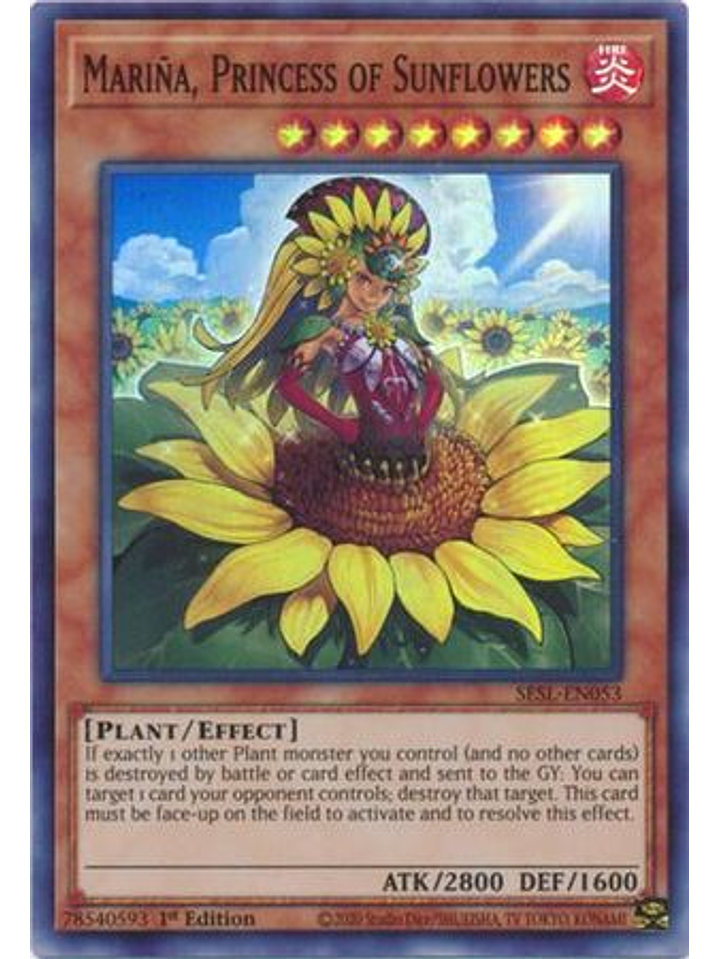 Mariña, Princess of Sunflowers - SESL-EN053 - Super Rare 1st Edition 1