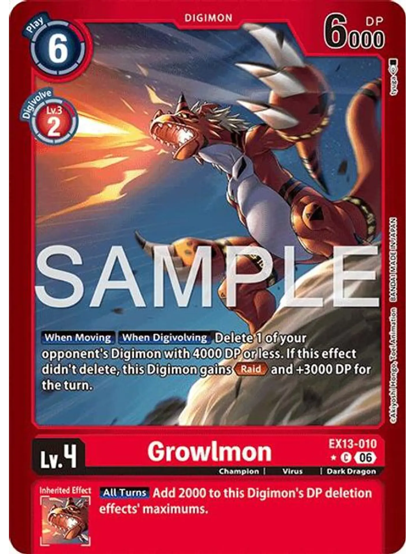 EX13-010 (Limited Foil) Growlmon 1