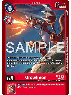 EX13-010 (Limited Foil) Growlmon