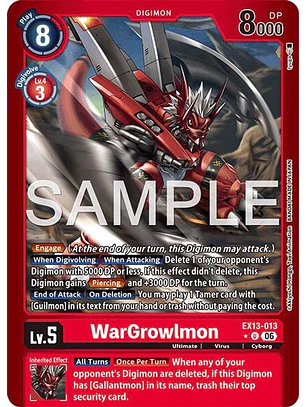 EX13-013 (Limited Foil) WarGrowlmon