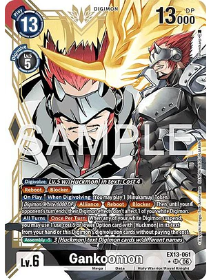 EX13-061 (Alternate Art) Gankoomon