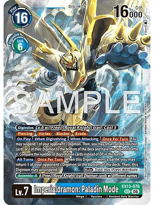 EX13-076 SeC Imperialdramon: Paladin Mode
