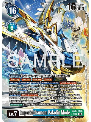 EX13-076 (Alternate Art) Imperialdramon: Paladin Mode