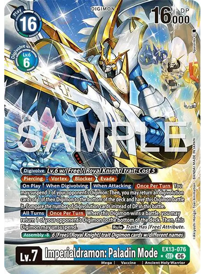 EX13-076 (Alternate Art) Imperialdramon: Paladin Mode 1