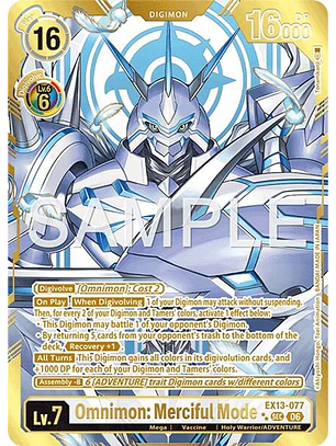 EX13-077 (Rare Pull) Omnimon: Merciful Mode