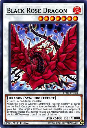 Black Rose Dragon - LED4-EN028 - Common 1st Edition