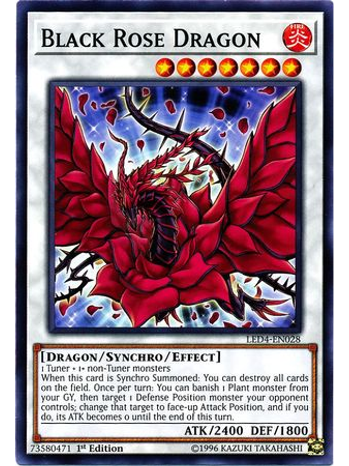 Black Rose Dragon - LED4-EN028 - Common 1st Edition 1