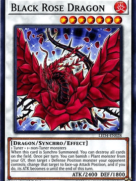 Black Rose Dragon - LED4-EN028 - Common 1st Edition