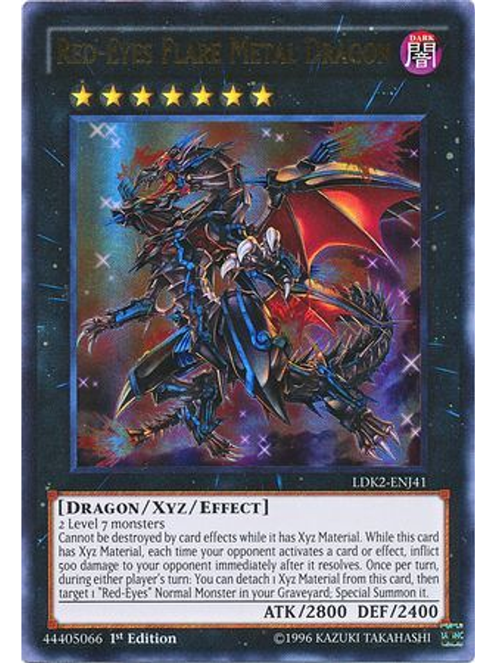 Red-Eyes Flare Metal Dragon - LDK2-ENJ41 - Ultra Rare 1st Edition 1
