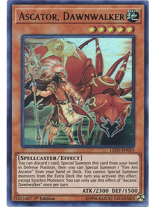 Ascator, Dawnwalker - LED5-EN024 - Ultra Rare 1st Edition