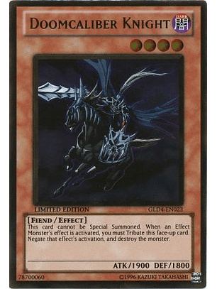 Doomcaliber Knight - GLD4-EN023 - Gold Rare