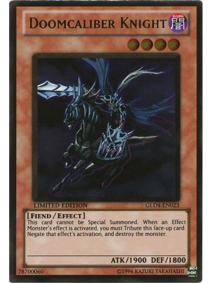 Doomcaliber Knight - GLD4-EN023 - Gold Rare 1