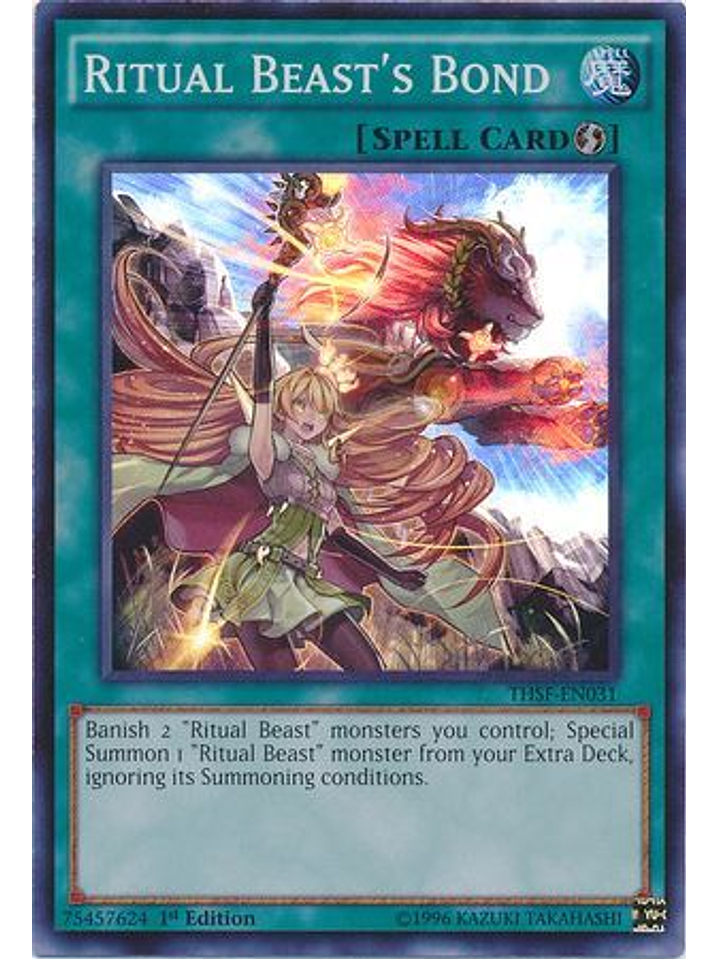 Ritual Beast's Bond - THSF-EN031 - Super Rare 1st Edition 1